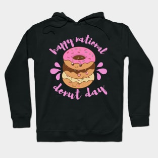 funny Happy National Donuts Day, cute donut kawaii, Donut Lover Dessert Hoodie